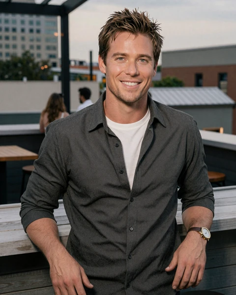 Verified Dremeet member Ethan, 35, at an Austin rooftop bar