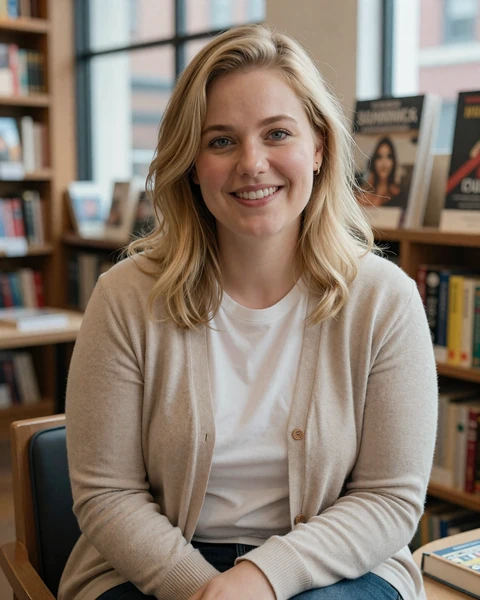 Verified Dremeet member Hannah, 31, reading at a Chicago bookstore
